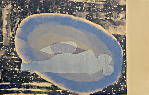 17 Sleeping Buddha Monoprint 41,5x65cm 2011