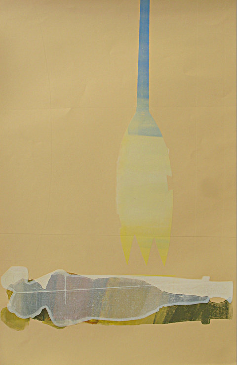7 Sleeping Buddha Monoprint 41,5x65cm 2011