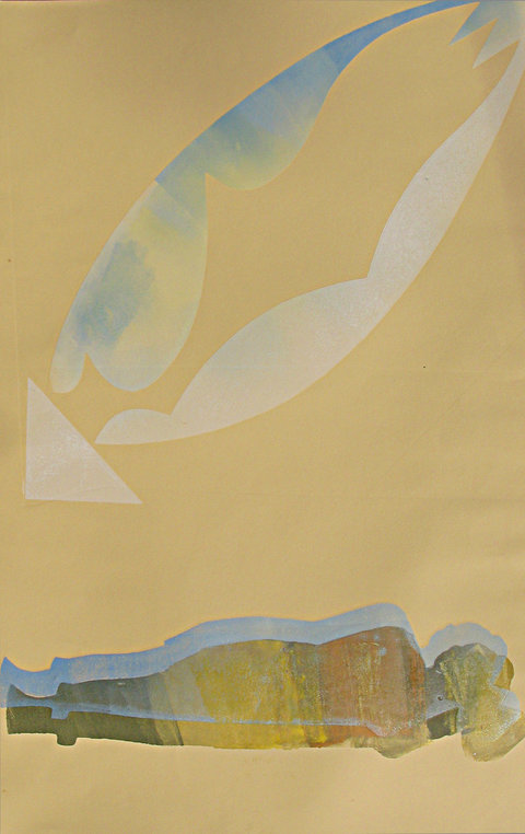 8 Sleeping Buddha Monoprint 41,5x65cm 2011