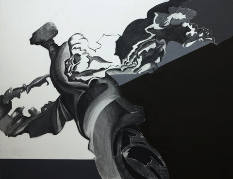 Andrei Ciubotaru Clouds III  90x110cm acrylics and charcoal on canvas 2016