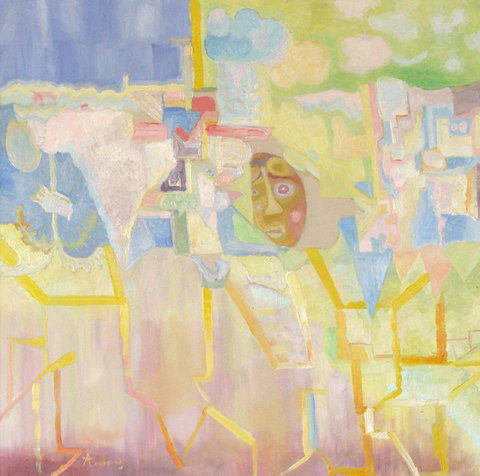 b2 TARGET-OF-MAN oil-on-canvas 73x73cm 2004