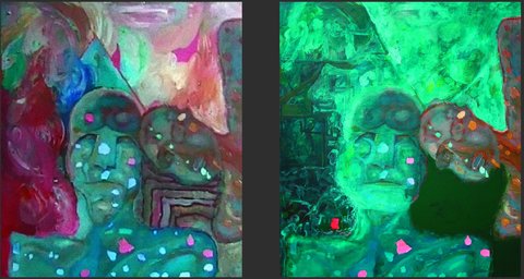 c1 acrylic on canvas 80x70cm 2004 before Florin c2 acrylic on canvas 80x70cm 2006 after Andrei