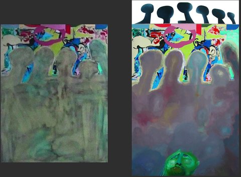 j1 acrylic on canvas 110x85cm 2004 before Florin j2 acrylic on canvas 110x85cm 2007 after Andrei